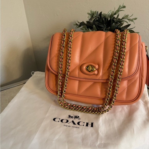 Coach Handbags - New Without Tag Coach Quilted Pillow Madison In Light Coral,